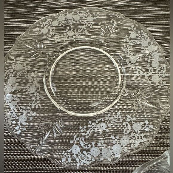 Elegant Clear Glass Dinner Plates - Picture 4 of 7